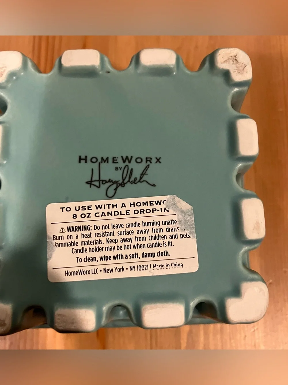 Never Used Homeworx by Harry Slatkin Ceramic Peach Basket Decorative Candle - Picture 9 of 12